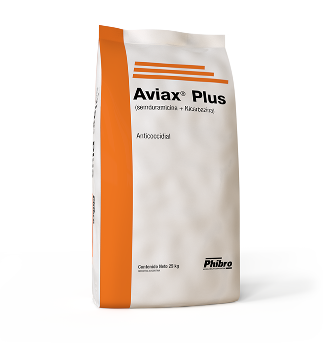 Aviax Plus Producto compuesto por una mezcla de nicarbazina y semduramicina en un único gránulo, lo que asegura una mezcla excelente con los ingredientes de las raciones
